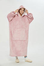 Load image into Gallery viewer, Oversized extra long hoodie（lotus pink）
