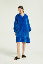 Load image into Gallery viewer, Oversized Light Wearable lanket Sweatshirt(sapphire)
