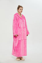 Load image into Gallery viewer, Oversized extra long hoodie（rose red）
